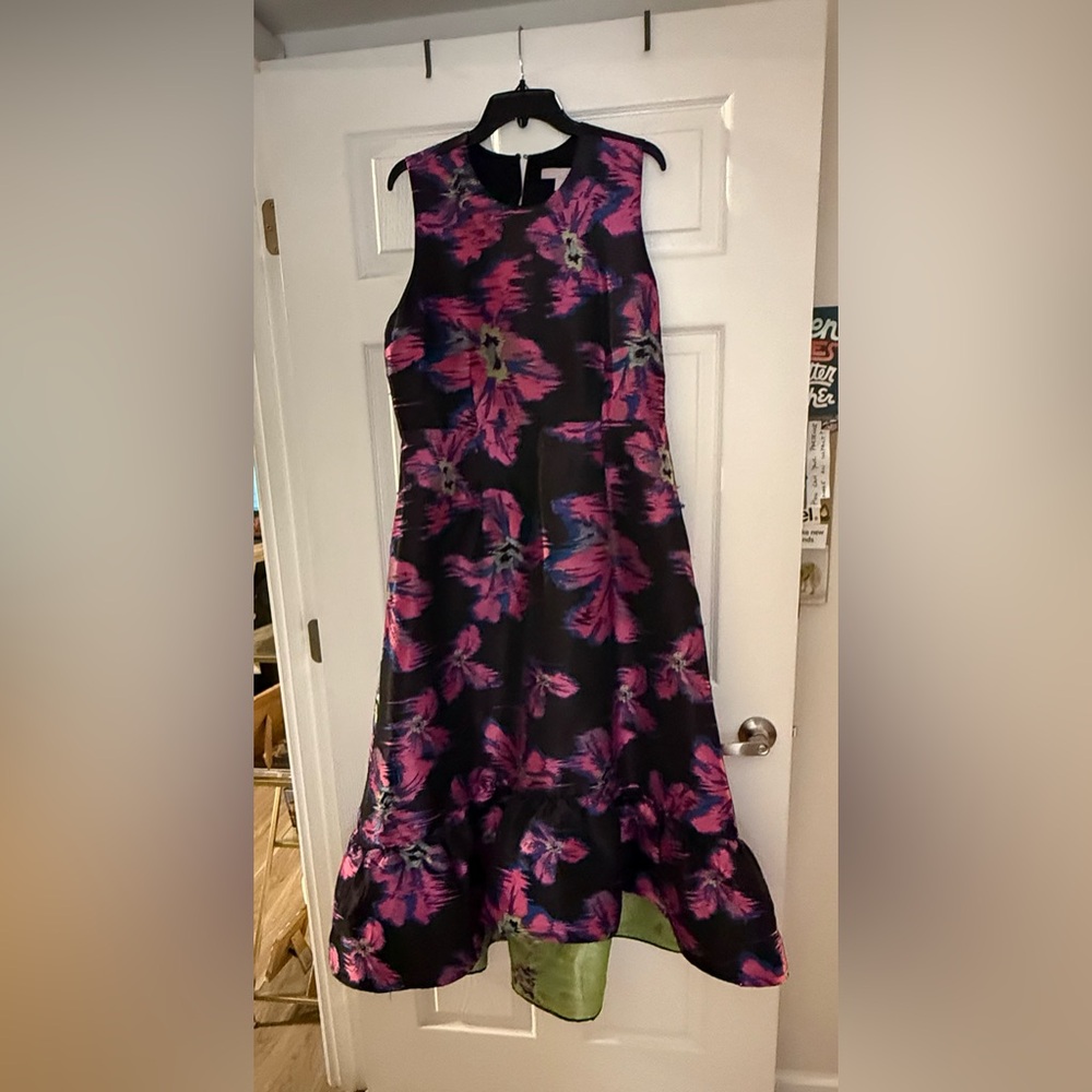 Chelsea28 Vibrant Pink and Blue Dress